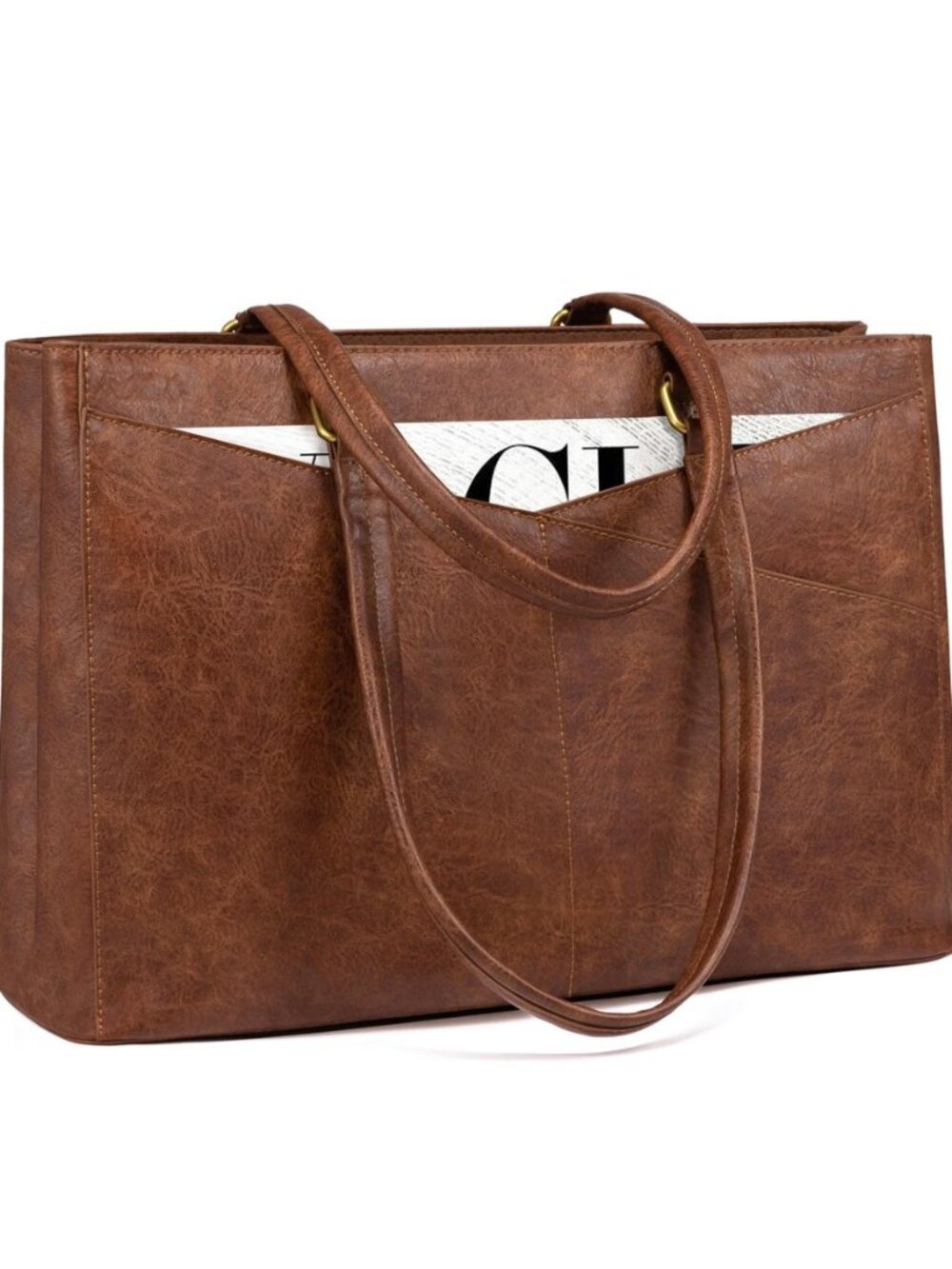 Laptop Tote Bag for Women,Leather Work Computer Briefcase Bag